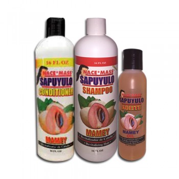 Shampoo, conditioner and oil of Sapoyulo