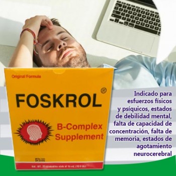 Foskrol Vitamins for Brain and Nerves 20 Ampoules 0f 15ml