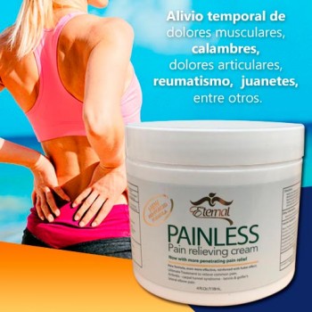 Painless 4 Fl Oz / 118ml - Pain Relieving cream for Arthritis, Muscle Pains, Carpal Tunnel and more