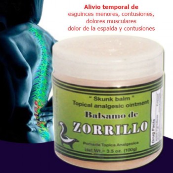 Balsamo de Zorrillo - Topical Analgesic Ointment 3.5Oz (100g)